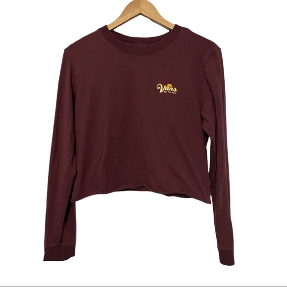 Vans Tops - Vans Long Sleeve Crop Top Size Medium